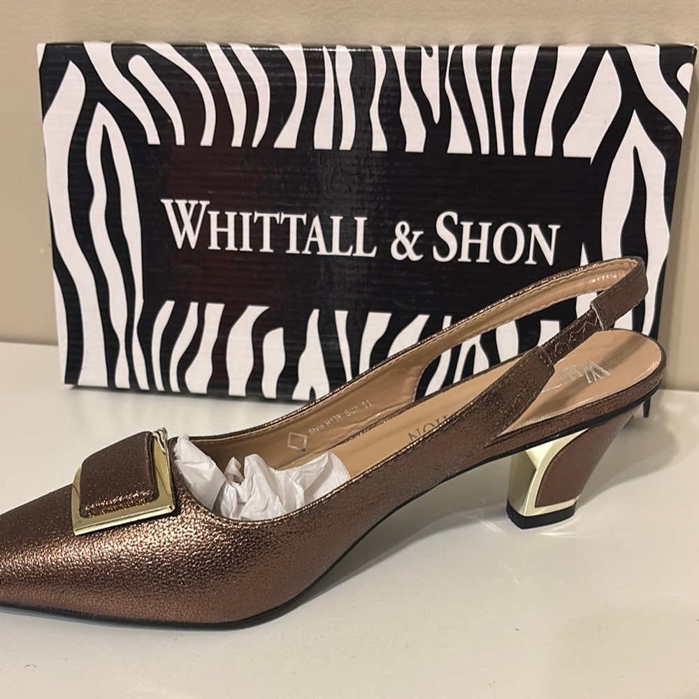 Bronze Slingback Heels